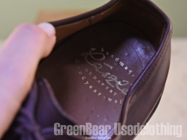 MN111 ハンガリー製 Laszlo ビンテージ メンズシューズ 茶 ブラウン 9 27cm　_画像6