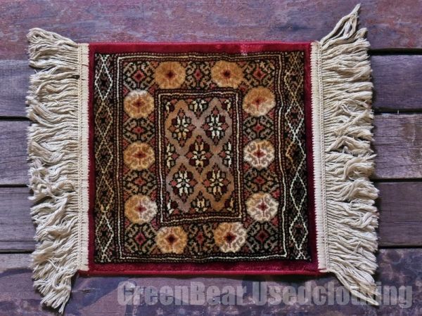 RAGZ576 ミニラグ トライバルラグ インテリアマット ウール絨毯 アンティーク ヴィンテージ_画像1