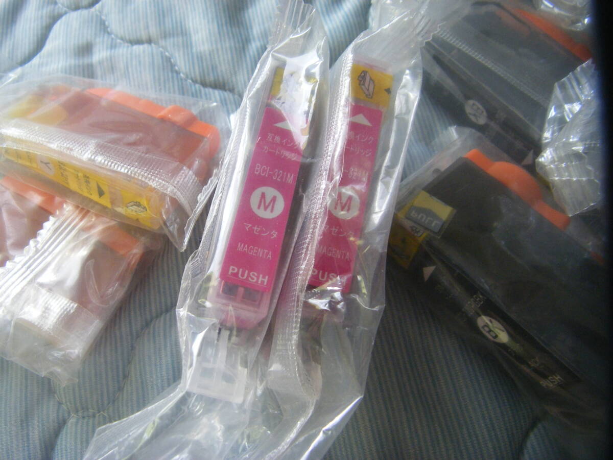 ╋╋(Z1662)╋╋ CANON BCI-320+321 互換インクカートリッジ 5色12本セット メーカー不明 未使用期限不明品 送料クリックポスト185円～