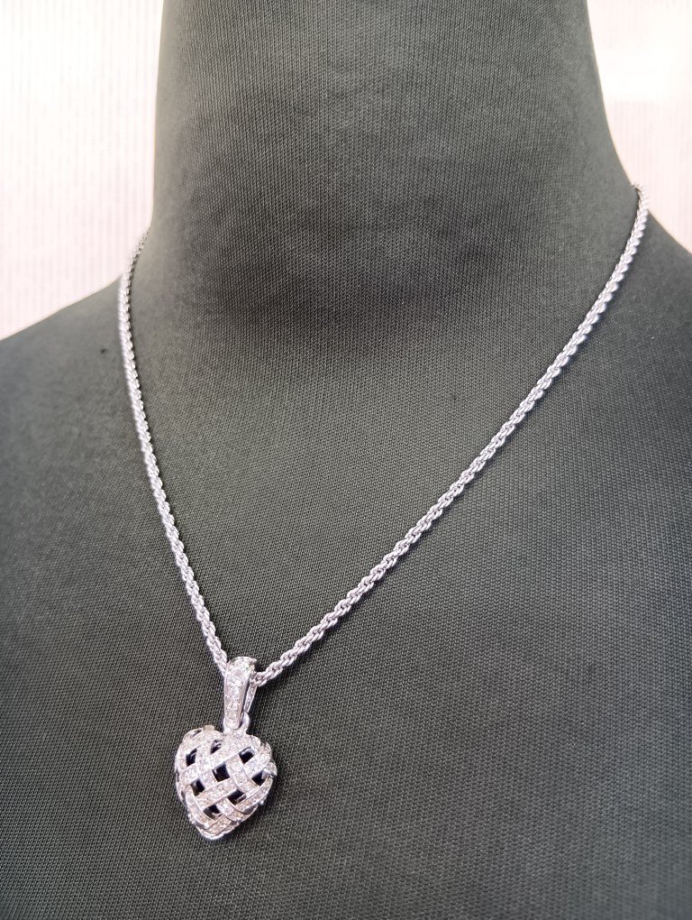 Swarovski スワロフスキー ハート クリア クリスタル ネックレス_画像2