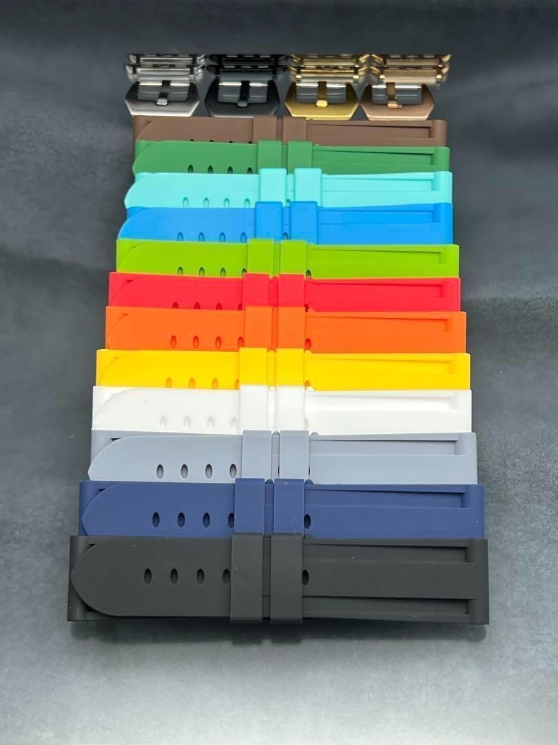 アップルウォッチ ブラック ディープ ラバー ベルト 尾錠バックル付 49mm ウルトラ_画像9