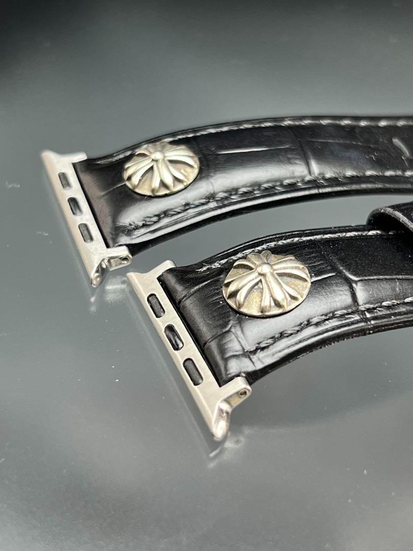 アップルウォッチ ワイド レザーバンド 本革 49mm ウルトラ ultra 極厚み_画像4