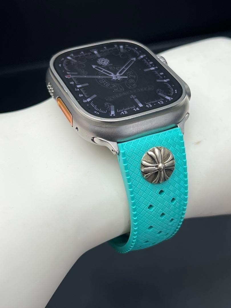 アップルウォッチ ティファニーブルーラバーベルト 49mm ウルトラ ultra_画像5