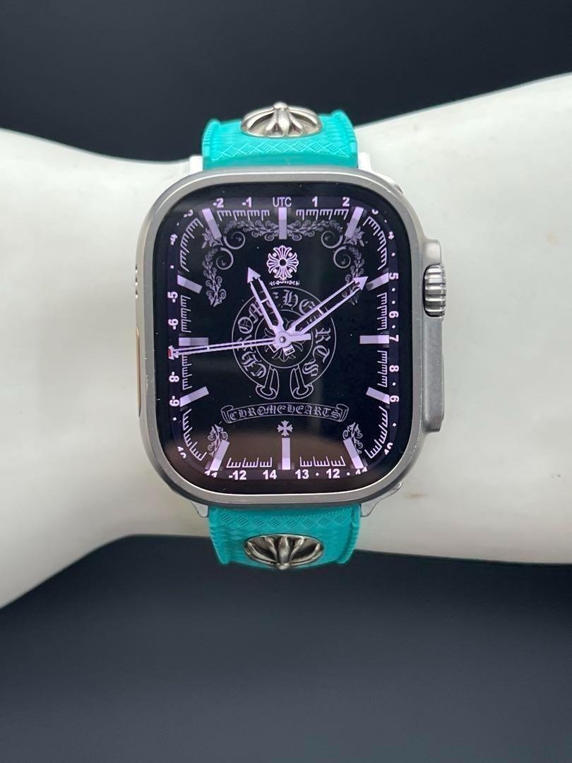 アップルウォッチ ティファニーブルーラバーベルト 49mm ウルトラ ultra_画像3