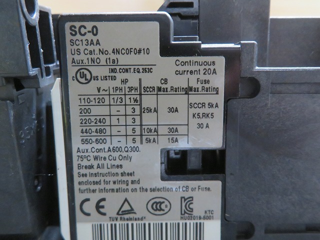 Z☆FUJI　電磁接触器　SC-0 SC13AA 3個セット　◎現状品_画像9