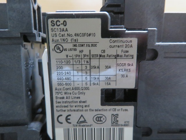 Z☆FUJI　電磁接触器　SC-0 SC13AA 3個セット　◎現状品_画像10