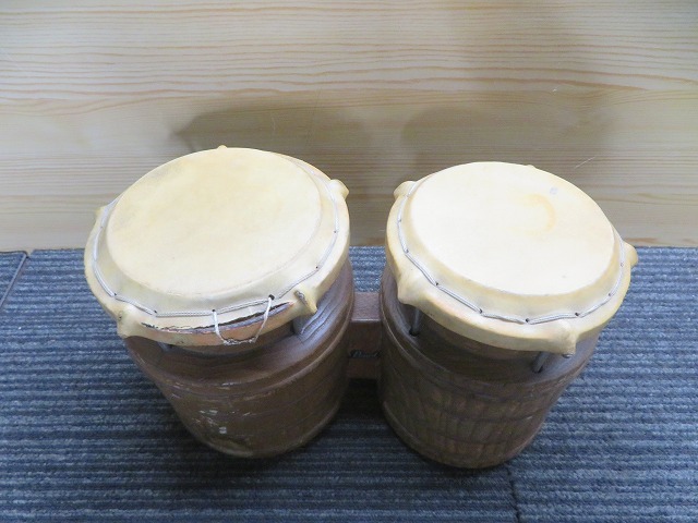 T☆Pearl パール ミニコンボ　太鼓　ブラウン　木製　打楽器 ◎現状品_画像2