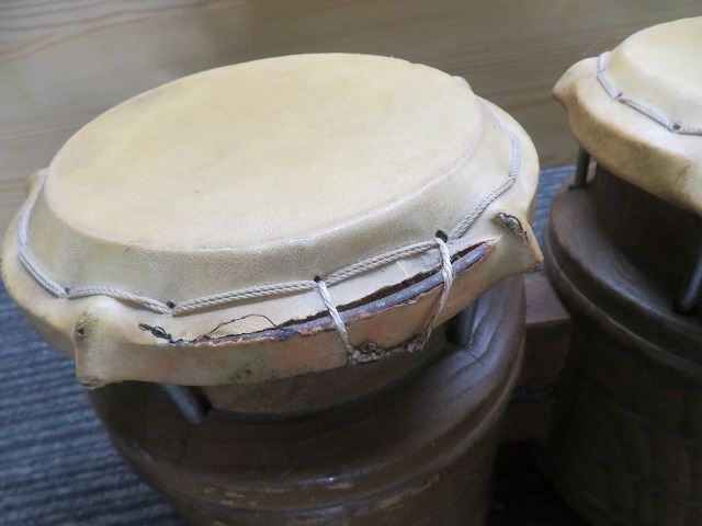 T☆Pearl パール ミニコンボ　太鼓　ブラウン　木製　打楽器 ◎現状品_画像5