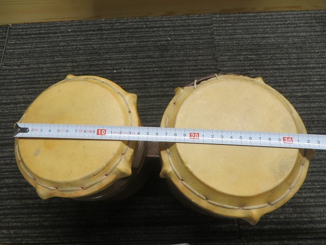T☆Pearl パール ミニコンボ　太鼓　ブラウン　木製　打楽器 ◎現状品_画像3