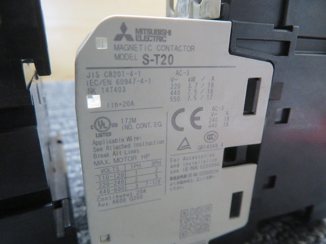 K☆MITSUBISHI　三菱 S-T35　S-T21　S-T20 MAGNETIC CONTACTOR_画像8