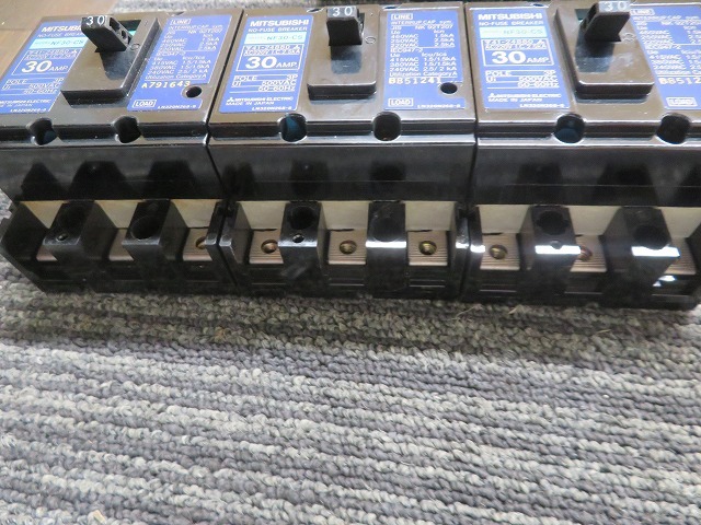 K☆MITSUBISHI 三菱　　ノーヒューズブレーカー　遮断器　7点セット NF50-CP　50A NF30-CS　30AMP　20AMP 　5AMP ◎取り外し品_画像5