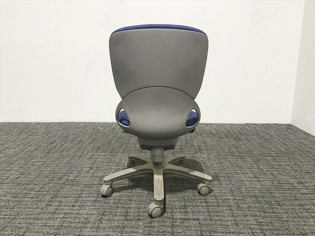 イトーキ プレーゴチェア ハイバック オフィスチェア ディープブルー 中古 IO-876525B_画像2