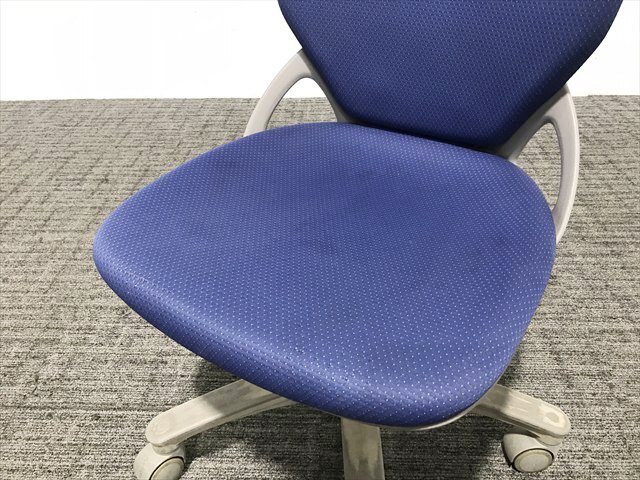 イトーキ プレーゴチェア ハイバック オフィスチェア ディープブルー 中古 IO-876525B_画像4