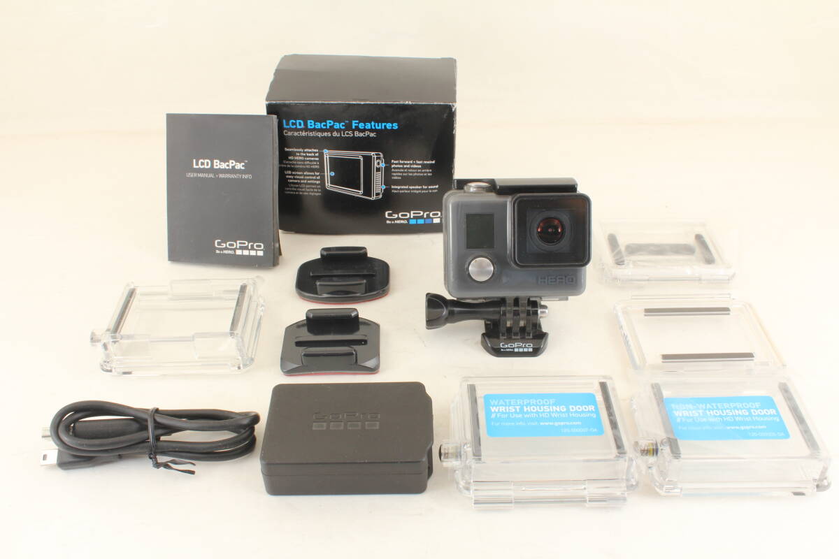 GoPro HERO CHDHA-301 アクション ウェアラブルカメラ LCD BacPac スポーツ 防水 ケース アクセサリー 動畫 撮影