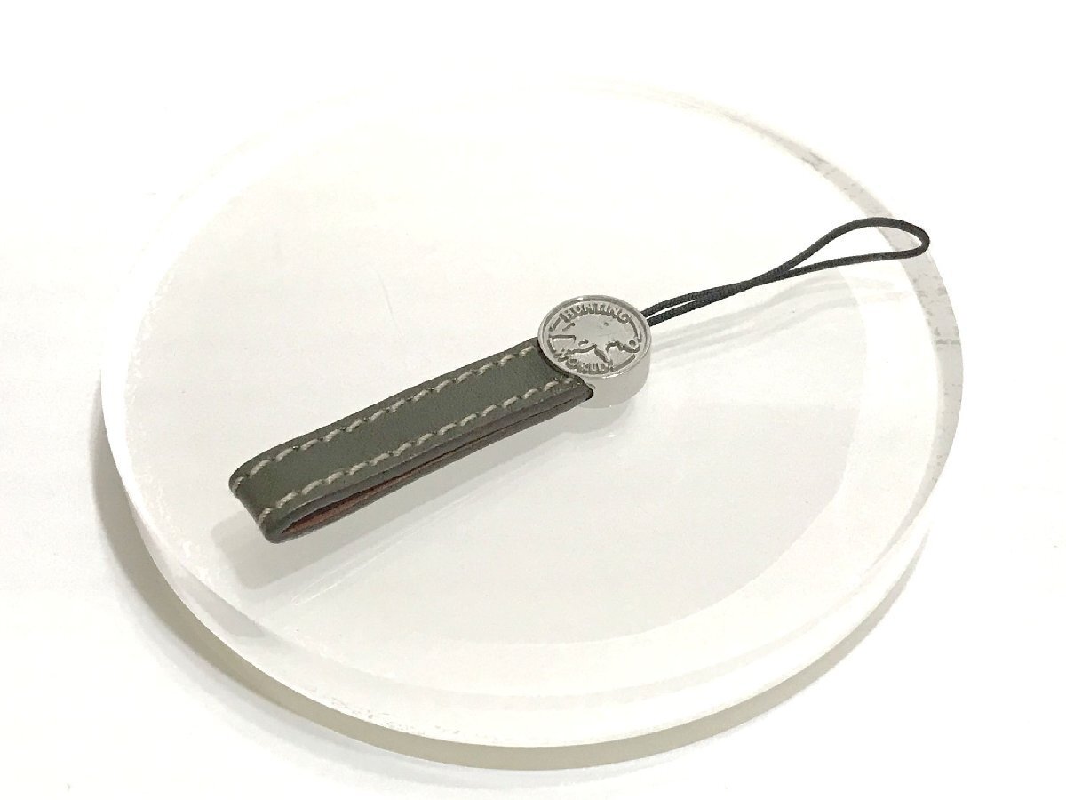 ■【YS-1】 ハンティングワールド HUNTING WORLD ■ レザー ストラップ シルバー系 × モスグリーン系 【同梱可能商品】■D