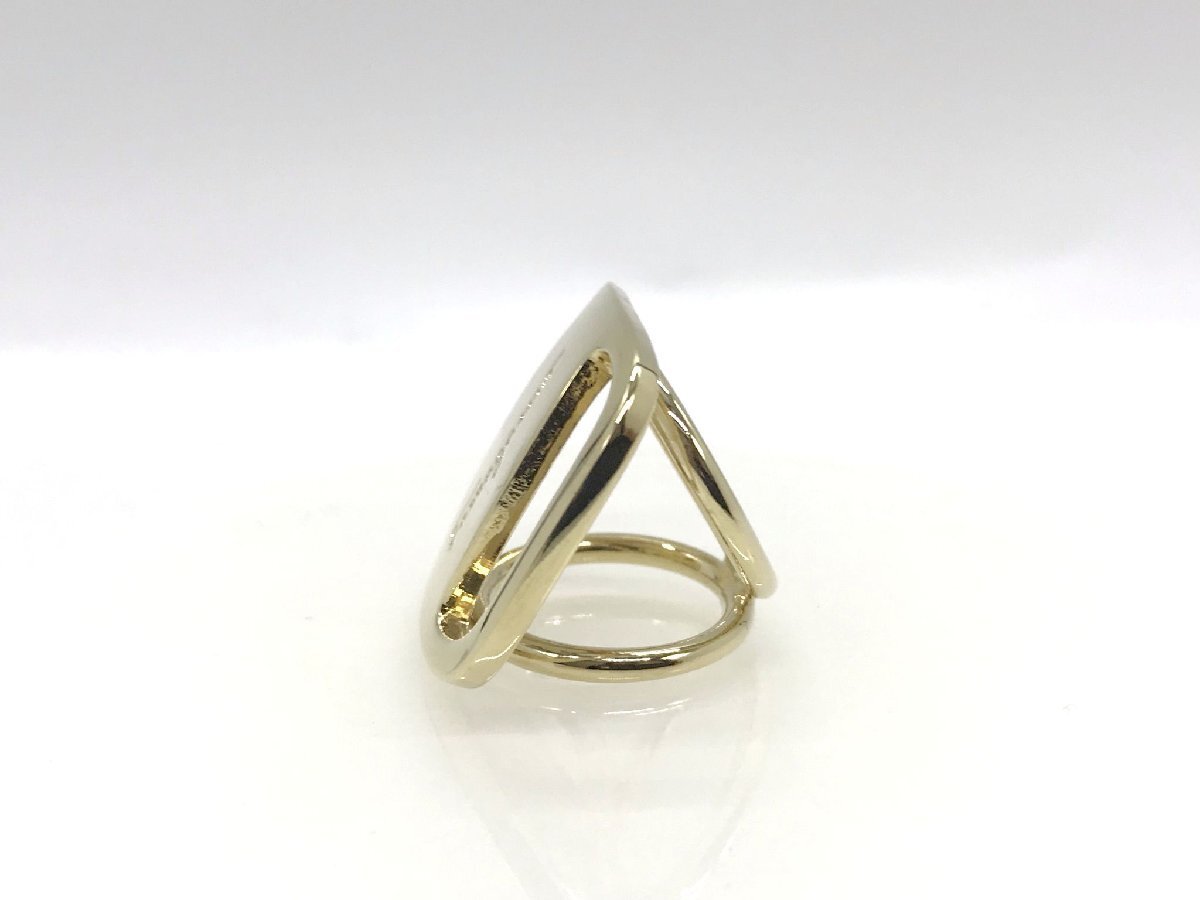 #[YS-1] Salvatore Ferragamo шарф кольцо # GP Gold общая длина 3.5cm ширина 2.8cm # Италия производства [ включение в покупку возможность товар ]#D