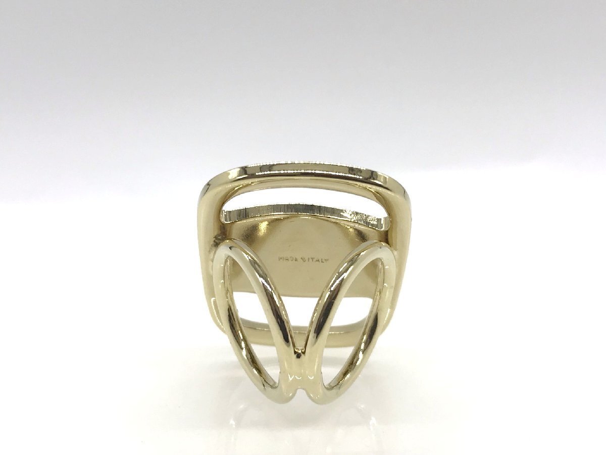 #[YS-1] Salvatore Ferragamo шарф кольцо # GP Gold общая длина 3.5cm ширина 2.8cm # Италия производства [ включение в покупку возможность товар ]#D