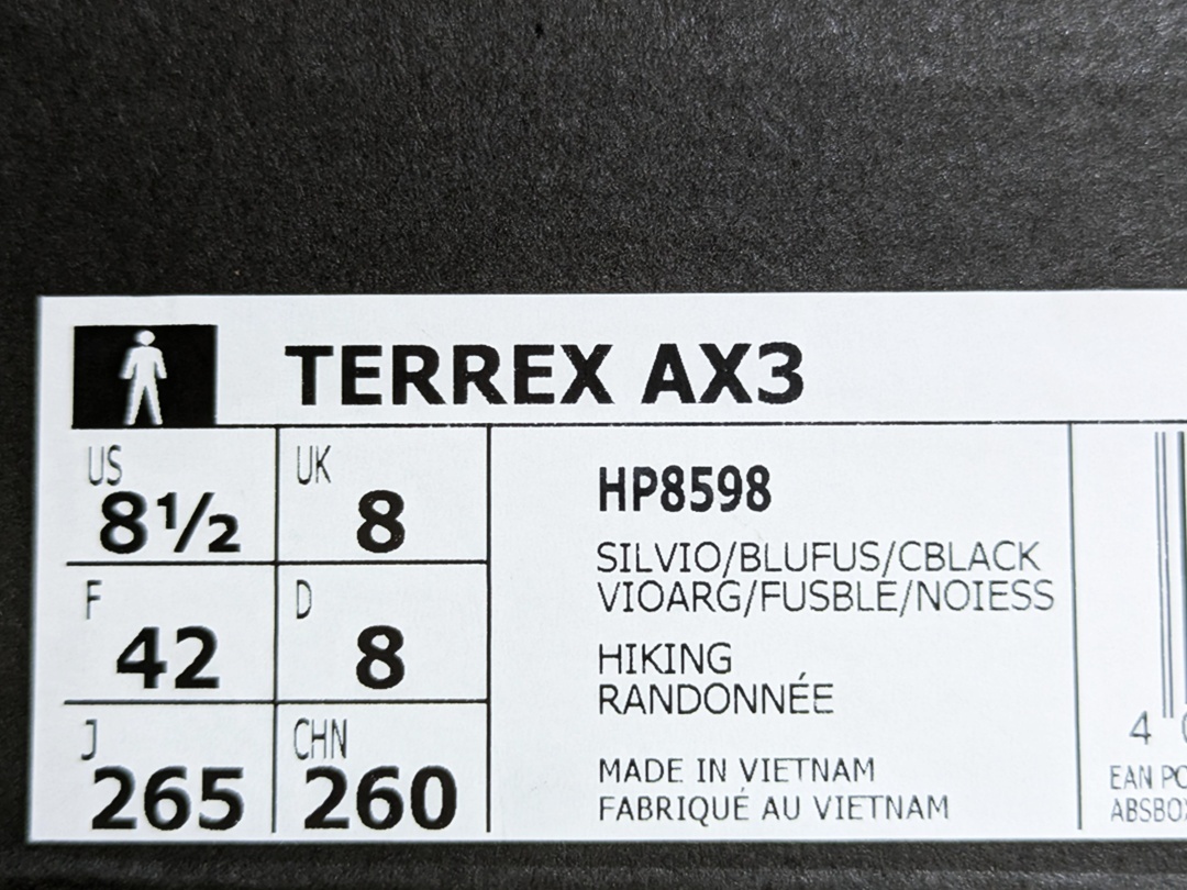 未使用 アディダス テレックス AX3 26.5cm adidas TERREX AX3