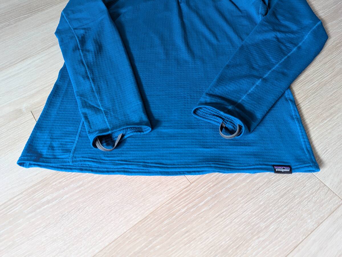 patagonia Cap TW Zip Neck Hoody キャプリーン サーマルウェイト ジップネック フーディ BALB 青 43667 美品　FA2019 希少 