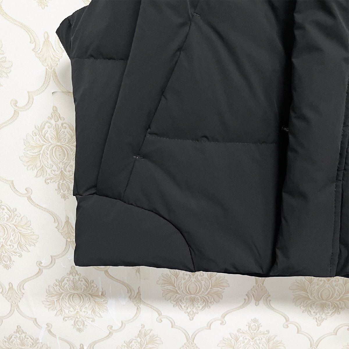 高級EU制＆定価8萬◆UABONI*Paris*ダウンベスト*ユアボニ*パリ発◆ダックダウン90% 保溫 軽量 無地 アウター 袖なし ジャケット 秋冬 XL/50