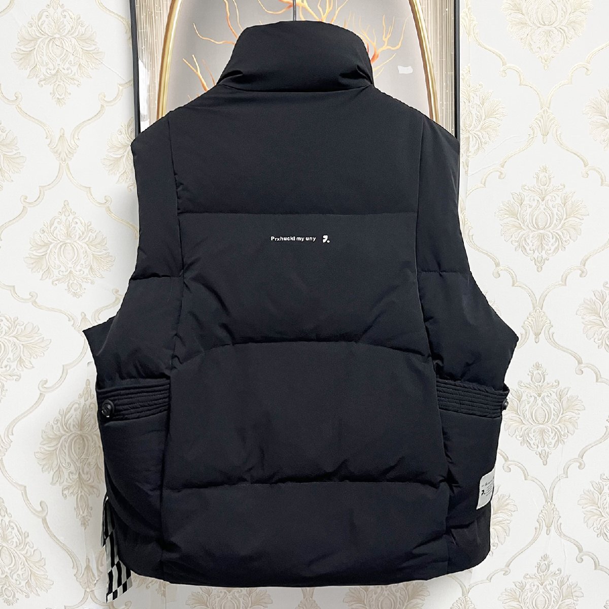 高級EU制＆定価8萬◆UABONI*Paris*ダウンベスト*ユアボニ*パリ発◆ダックダウン90% 保溫 軽量 無地 アウター 袖なし ジャケット 秋冬 XL/50