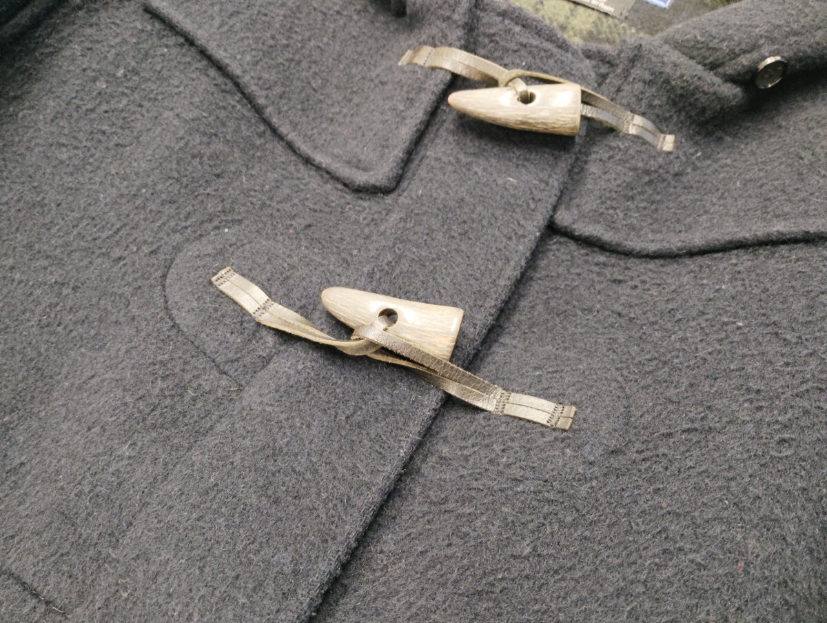 ★英国製 Hartingdon House ハーリントンハウス★ダッフルコート サイズM ネイビー ウール混★裏地チェック柄★1635_画像6