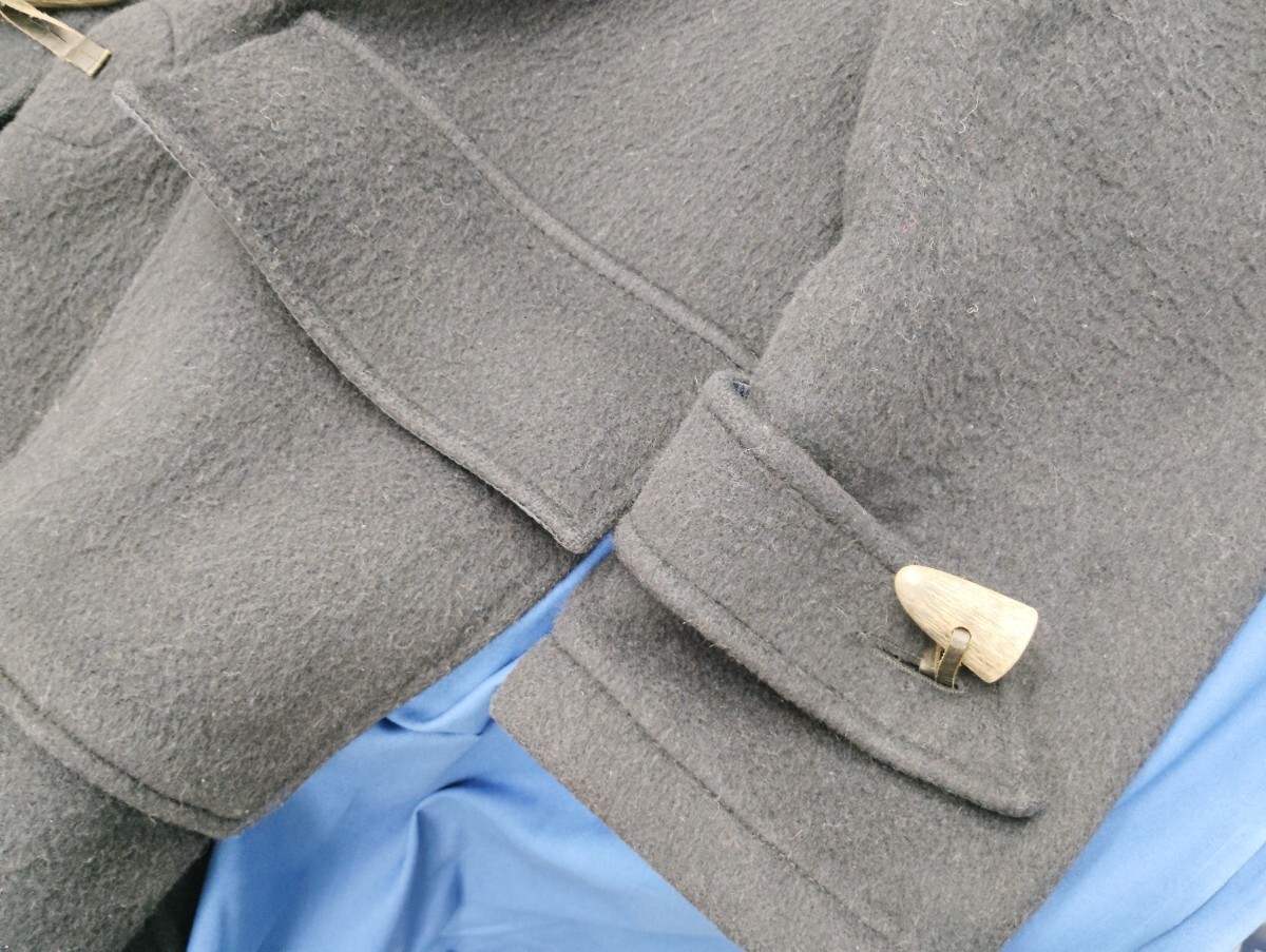 ★英国製 Hartingdon House ハーリントンハウス★ダッフルコート サイズM ネイビー ウール混★裏地チェック柄★1635_画像7