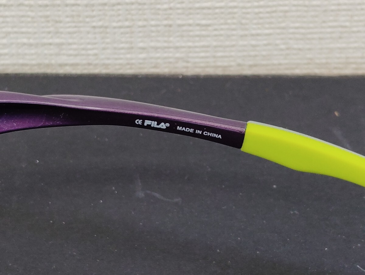  ★FILA フィラ スポーツサングラス SF4804J 64□14 ★ブルー×パープル×イエロー★_画像6