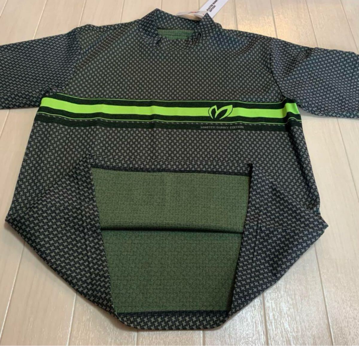 新品■18,700円【マスターバニー】5/L メンズ　半袖モックネック　シャツ　 PEARLY GATES ゴルフウェア　大きいサイズ_画像5