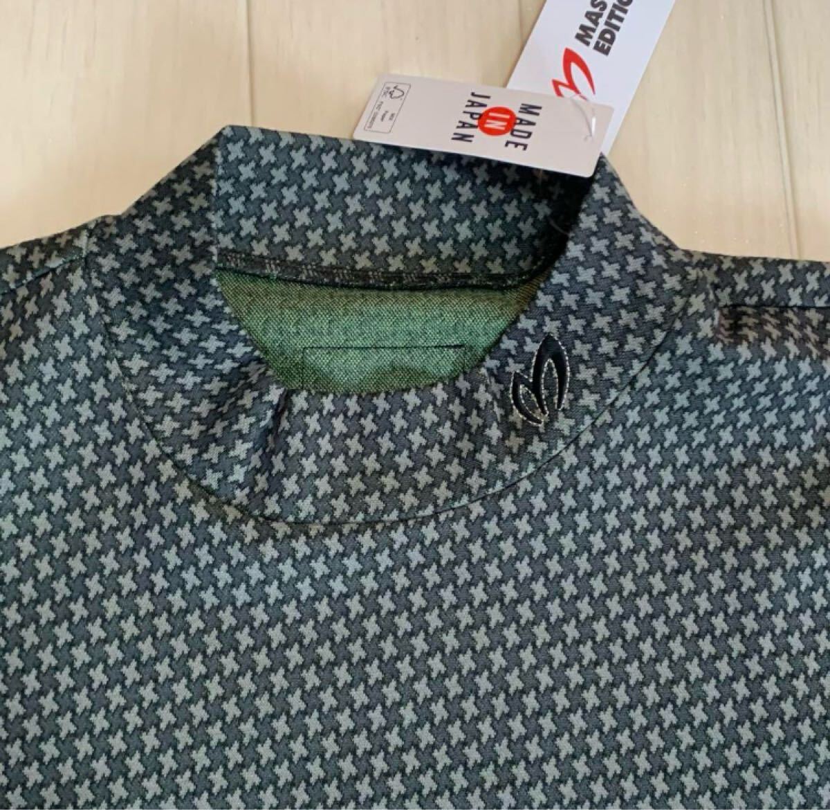 新品■18,700円【マスターバニー】5/L メンズ　半袖モックネック　シャツ　 PEARLY GATES ゴルフウェア　大きいサイズ_画像3