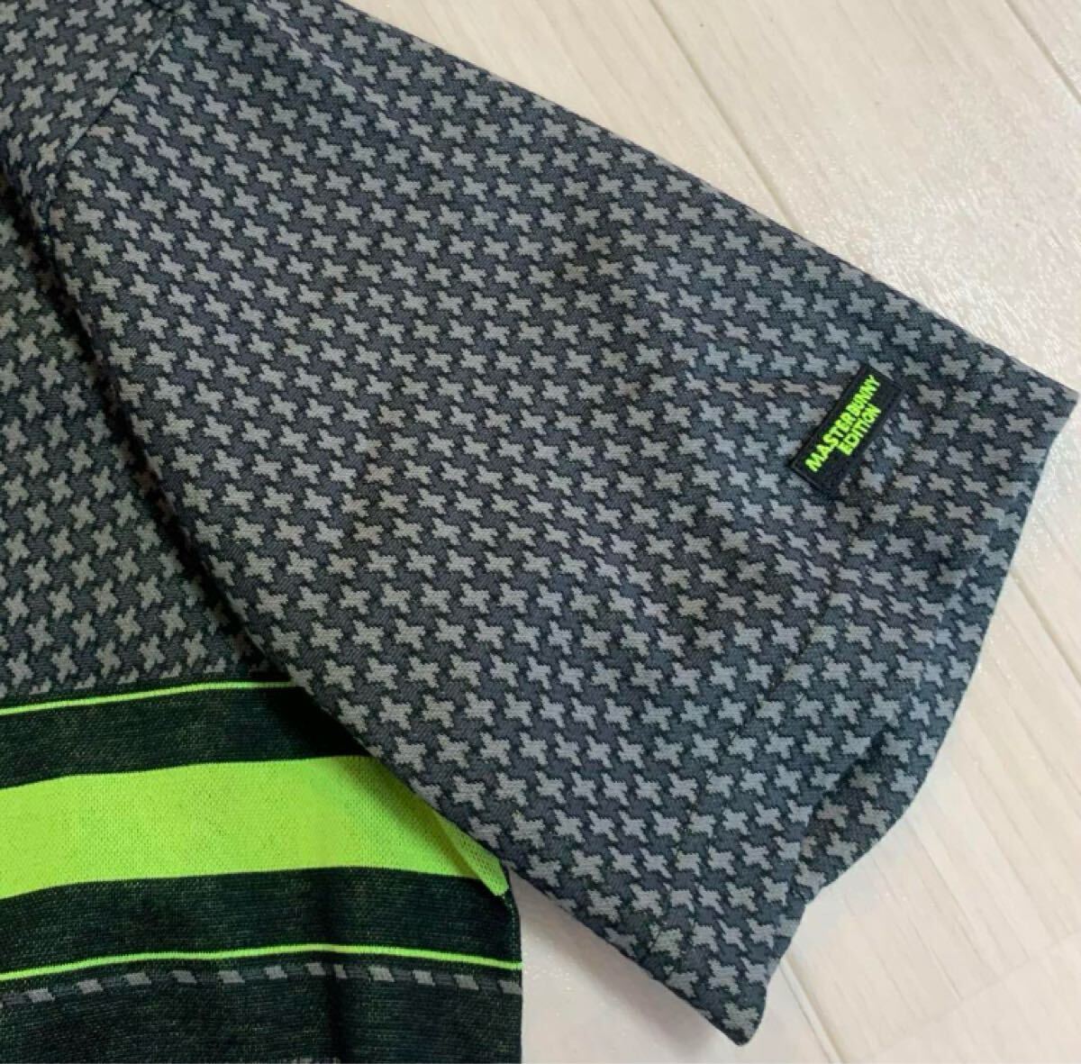 新品■18,700円【マスターバニー】5/L メンズ　半袖モックネック　シャツ　 PEARLY GATES ゴルフウェア　大きいサイズ_画像4