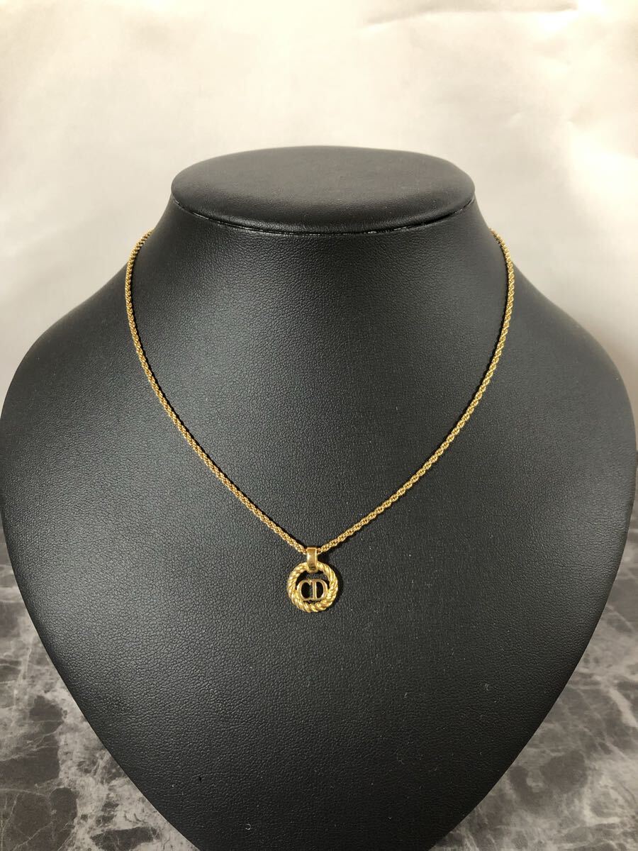 75 Dior クリスチャンディオール ネックレス CDロゴ ゴールド アクセサリー 1円〜