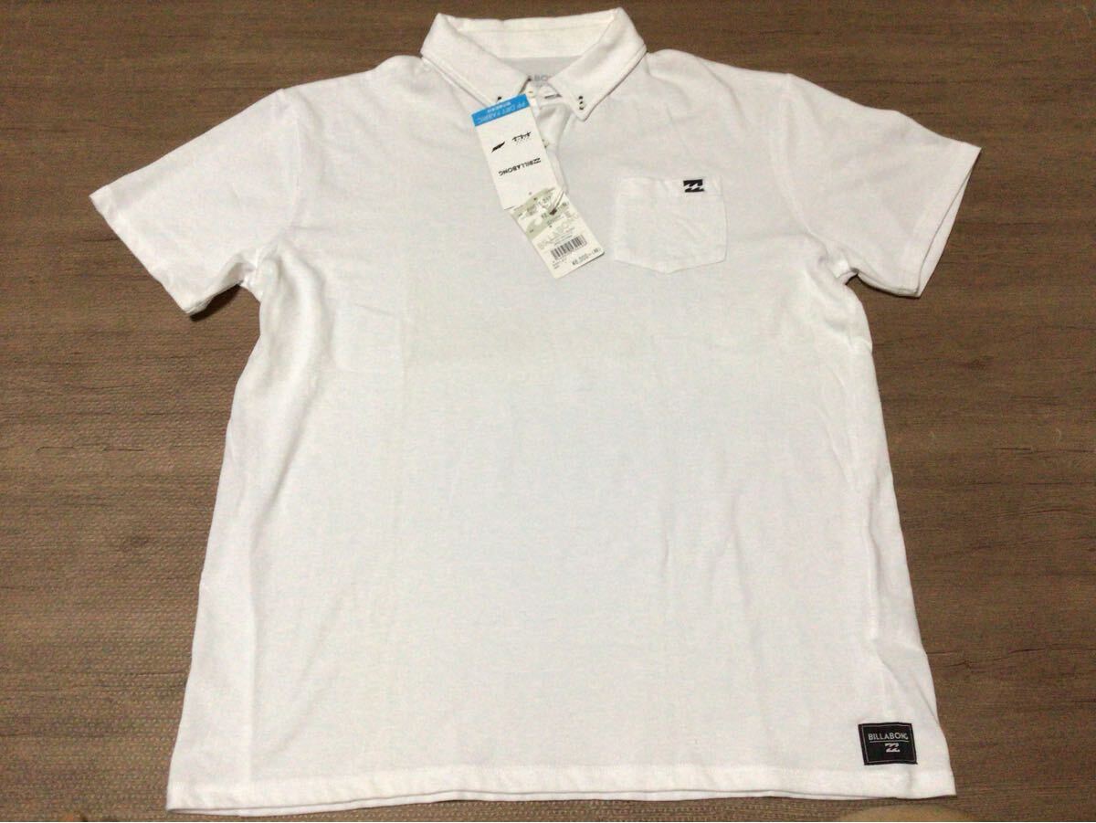 新品 未使用品 定価8000円 ビラボン BILLABONG 半袖ポロシャツ AH011-Z17 レギュラーフィット REGULAR FIT PP DRY FABRIC 吸汗速乾素材 白_画像1