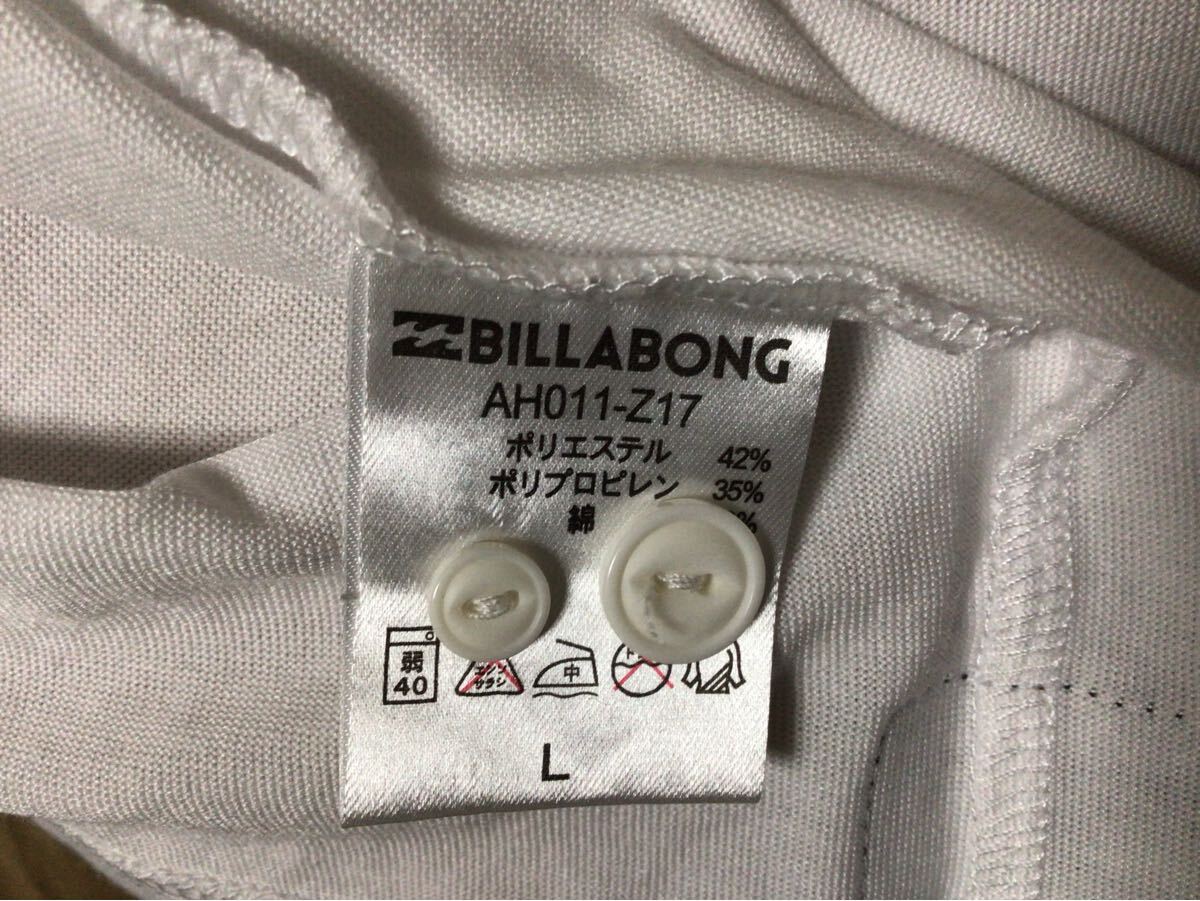 新品 未使用品 定価8000円 ビラボン BILLABONG 半袖ポロシャツ AH011-Z17 レギュラーフィット REGULAR FIT PP DRY FABRIC 吸汗速乾素材 白_画像7