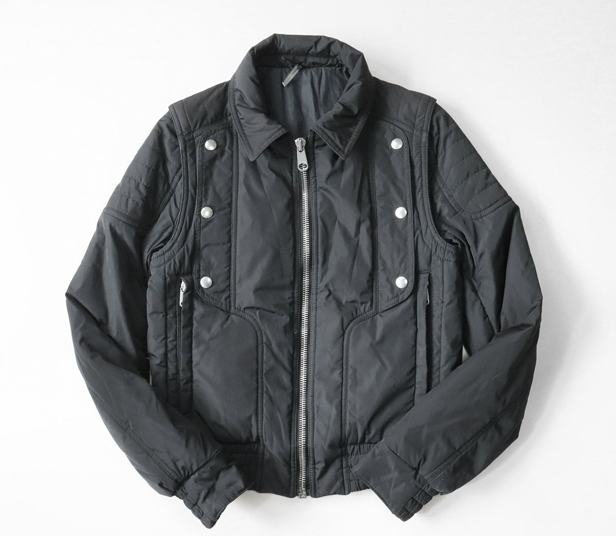 Dior HOMME ◆ 2WAY ジャケット / ベスト 黒 中綿 サイズ44 (袖取り外し) ディオールオム ◆80/K2R_画像1