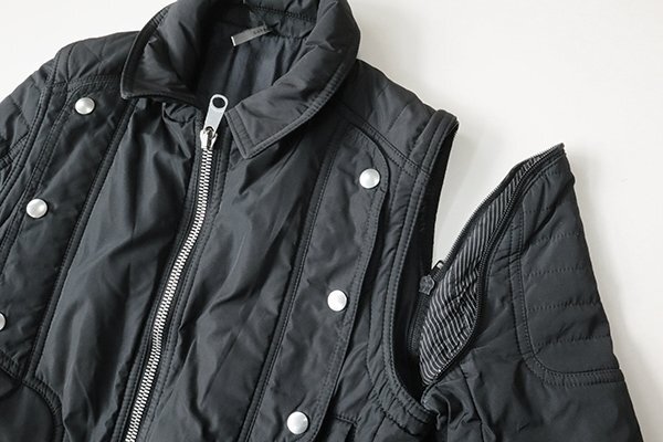 Dior HOMME ◆ 2WAY ジャケット / ベスト 黒 中綿 サイズ44 (袖取り外し) ディオールオム ◆80/K2R_画像4