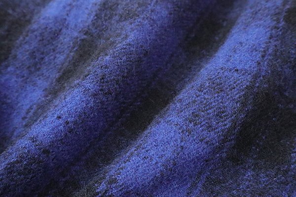 tao COMME des GARCONS ◆22AW ウール縮絨 イージー ワイドパンツ ブルー/ブラック M (TJ-P018) チェック柄 タオ コムデギャルソン ◆ZZ1