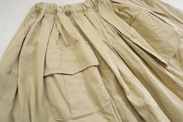 COMME des GARCONS COMME des GARCONS ◆25SS カーゴ ロングスカート ベージュ XSサイズ (RO-S012) チノ コムデギャルソン コムコム ◆ZZ1