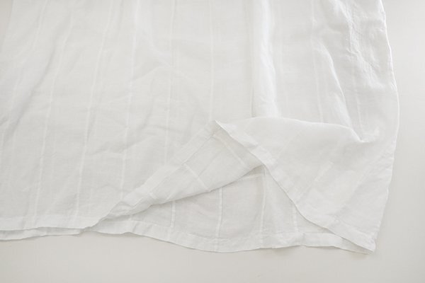 dosa ◆ 手織り リネン オーバーサイズ ロングドレス 白 サイズ5 インド制 ハンドメイド ワンピース ドーサ ◆ZZ1