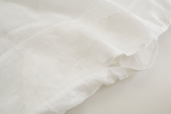 dosa ◆ 手織り リネン オーバーサイズ ロングドレス 白 サイズ5 インド制 ハンドメイド ワンピース ドーサ ◆ZZ1