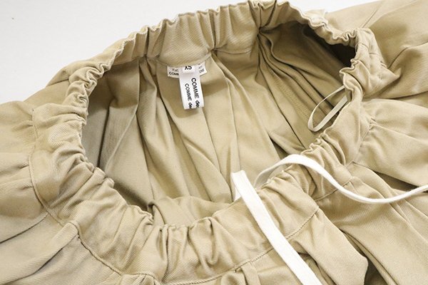 COMME des GARCONS COMME des GARCONS ◆25SS カーゴ ロングスカート ベージュ XSサイズ (RO-S012) チノ コムデギャルソン コムコム ◆ZZ1