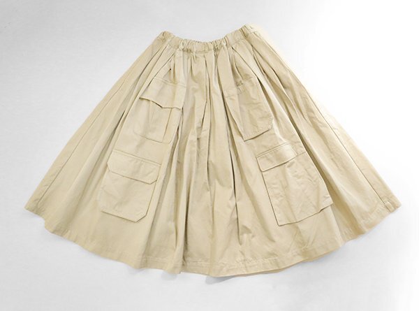 COMME des GARCONS COMME des GARCONS ◆25SS カーゴ ロングスカート ベージュ XSサイズ (RO-S012) チノ コムデギャルソン コムコム ◆ZZ1