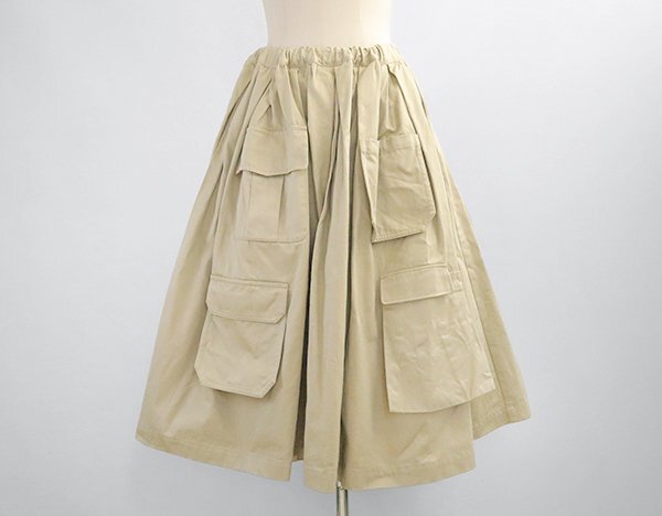 COMME des GARCONS COMME des GARCONS ◆25SS カーゴ ロングスカート ベージュ XSサイズ (RO-S012) チノ コムデギャルソン コムコム ◆ZZ1