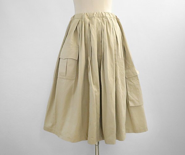 COMME des GARCONS COMME des GARCONS ◆25SS カーゴ ロングスカート ベージュ XSサイズ (RO-S012) チノ コムデギャルソン コムコム ◆ZZ1