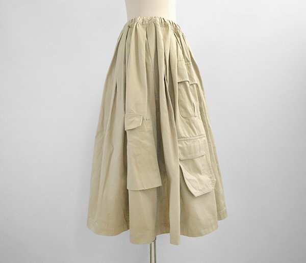 COMME des GARCONS COMME des GARCONS ◆25SS カーゴ ロングスカート ベージュ XSサイズ (RO-S012) チノ コムデギャルソン コムコム ◆ZZ1