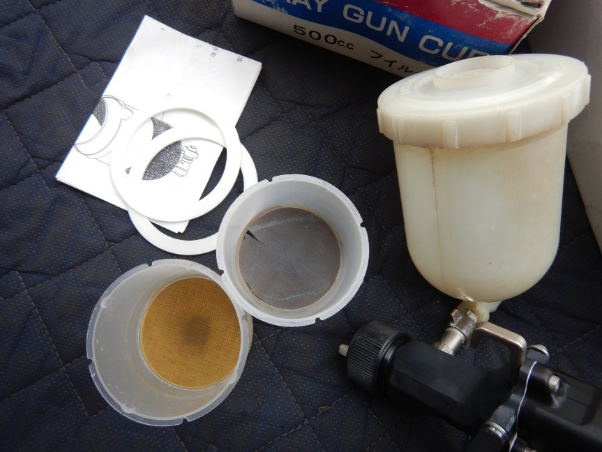 即決税0円中古保証付旭サナック自動車補修用スプレーガンMGB40塗料カップ500ml付_画像2