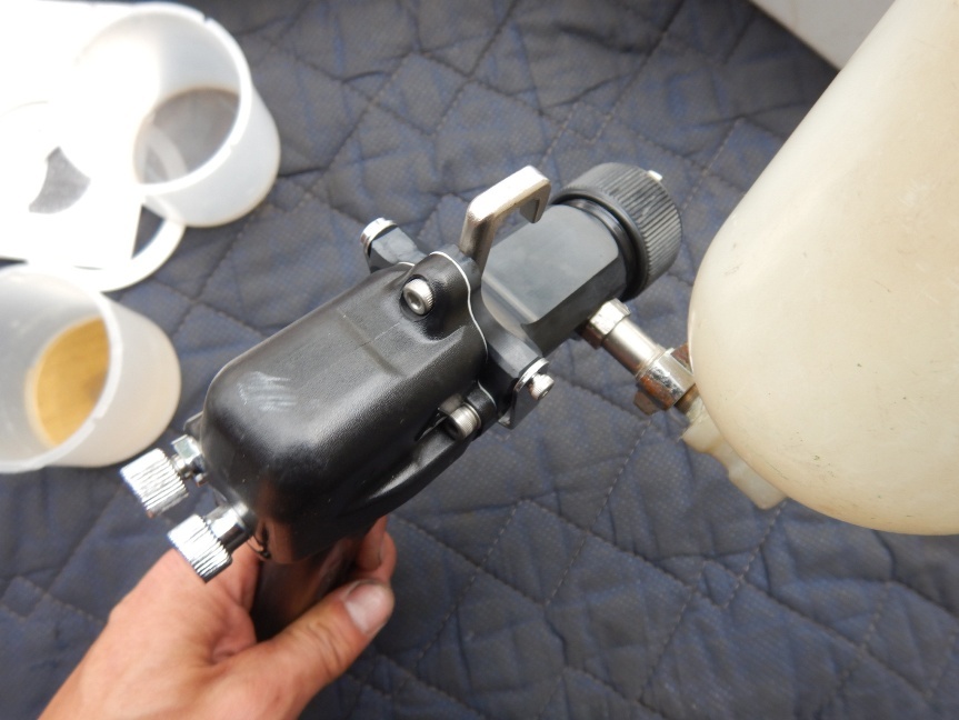 即決税0円中古保証付旭サナック自動車補修用スプレーガンMGB40塗料カップ500ml付_画像10