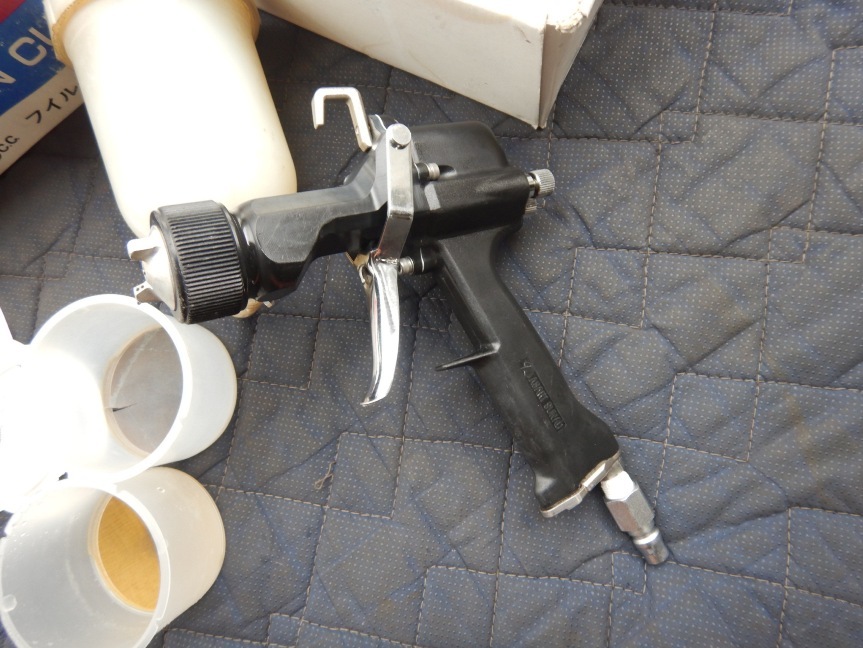 即決税0円中古保証付旭サナック自動車補修用スプレーガンMGB40塗料カップ500ml付_画像3