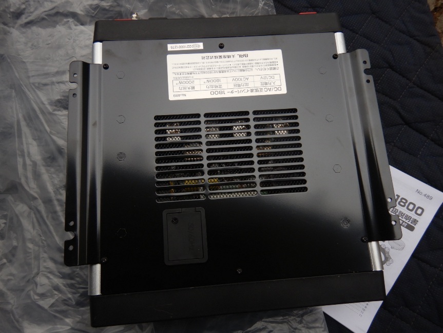 即決税0円中古程度上大橋産業BAL DC/AC正弦波インバーター1800W 12V車用 NO,489 _画像9