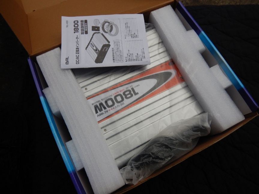 即決税0円中古程度上大橋産業BAL DC/AC正弦波インバーター1800W 12V車用 NO,489 _画像2